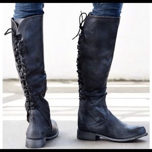 Bed Stu Lace-up Boots! Size 7.5 black. Only worn a few times.